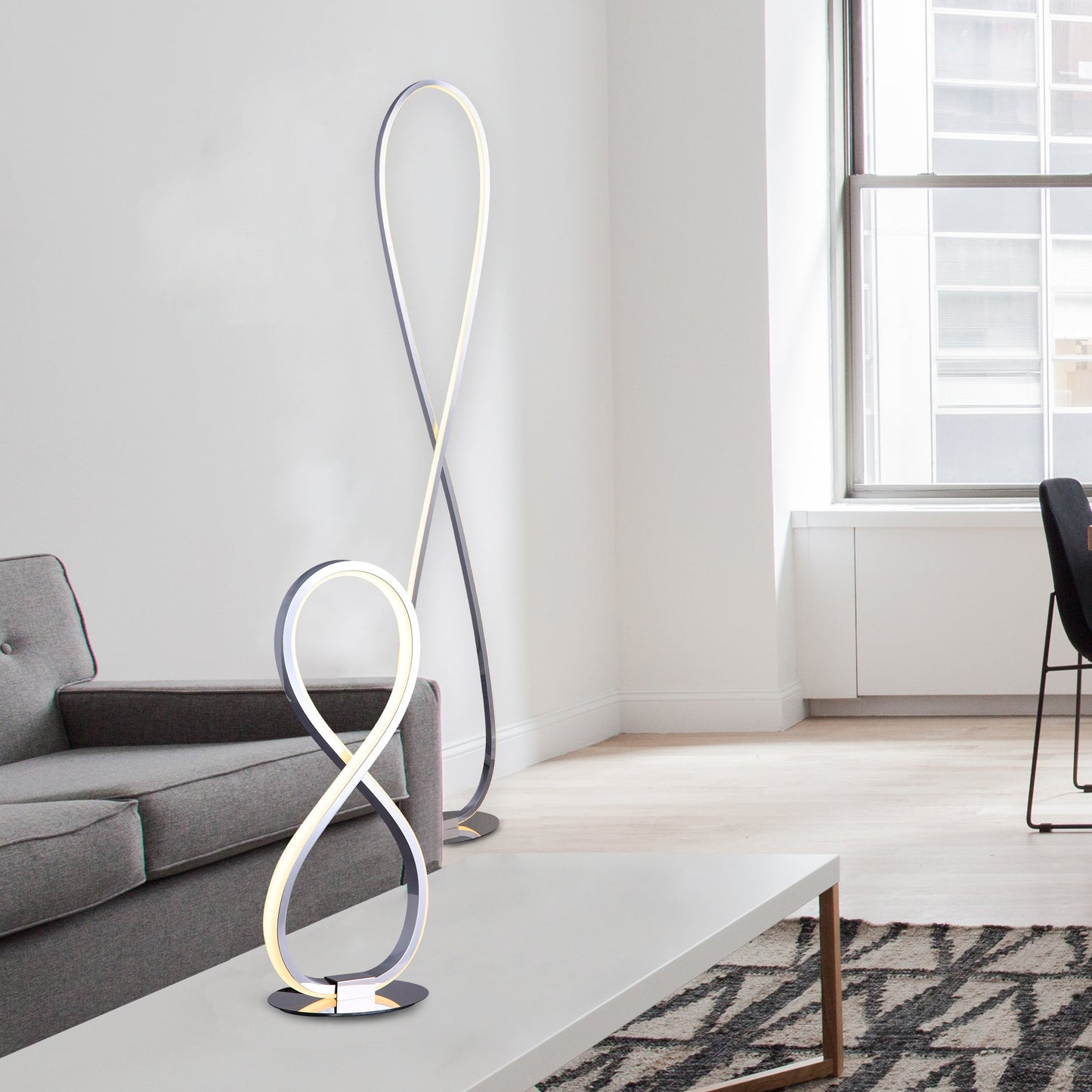Infinite LED Table Lamp - Chrome