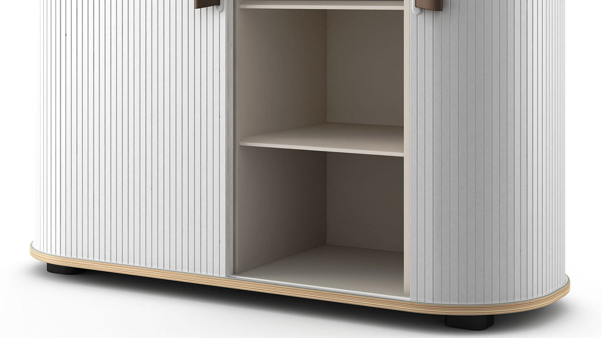 UFOU Fitin Rollin Mobile Roller Shutter Cabinet - Storage with Adjustable Shelves & Wheels