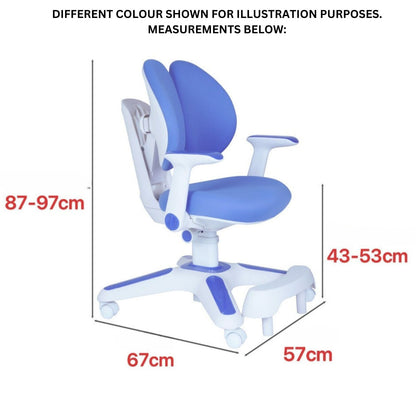 4x Ergonomic Children Kids Study Chairs Height Adjustable - Pink