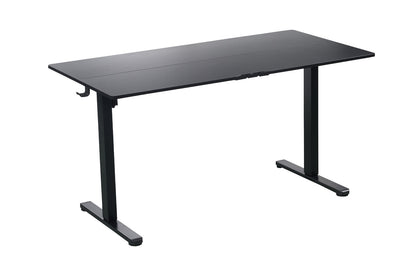 Ergonomic Kids Study Chair & Adjustable Electric Standing Desk Set – Blue Chair & Black Desk