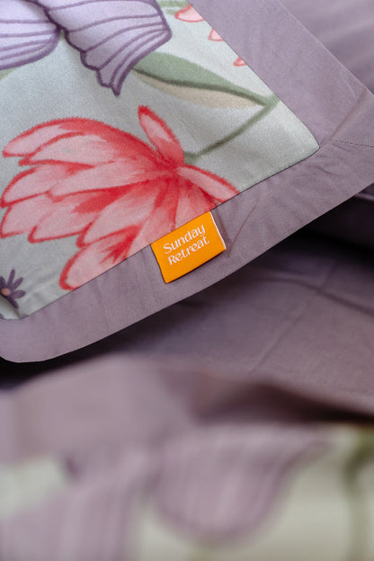 100% Cloud Cotton Duvet Quilt Cover Set w/ 1 Pillow Case in Serena - Single