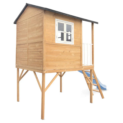 Lifespan Kids Burleigh Cubby House with 2.2m Slide (Pastel Blue)