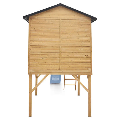 Lifespan Kids Burleigh Cubby House with 2.2m Slide (Pastel Blue)