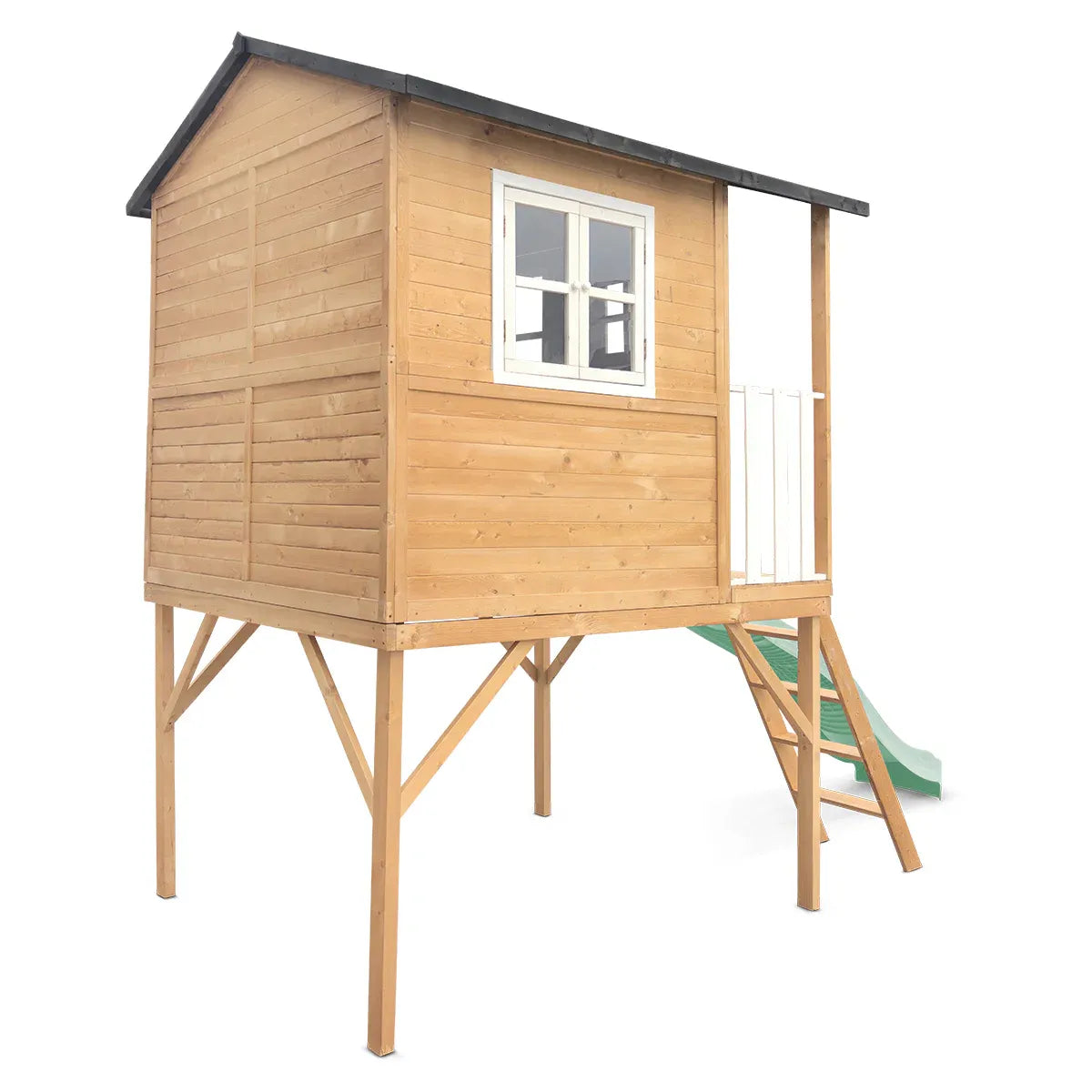 Lifespan Kids Burleigh Cubby House with 2.2m Slide (Pastel Green)
