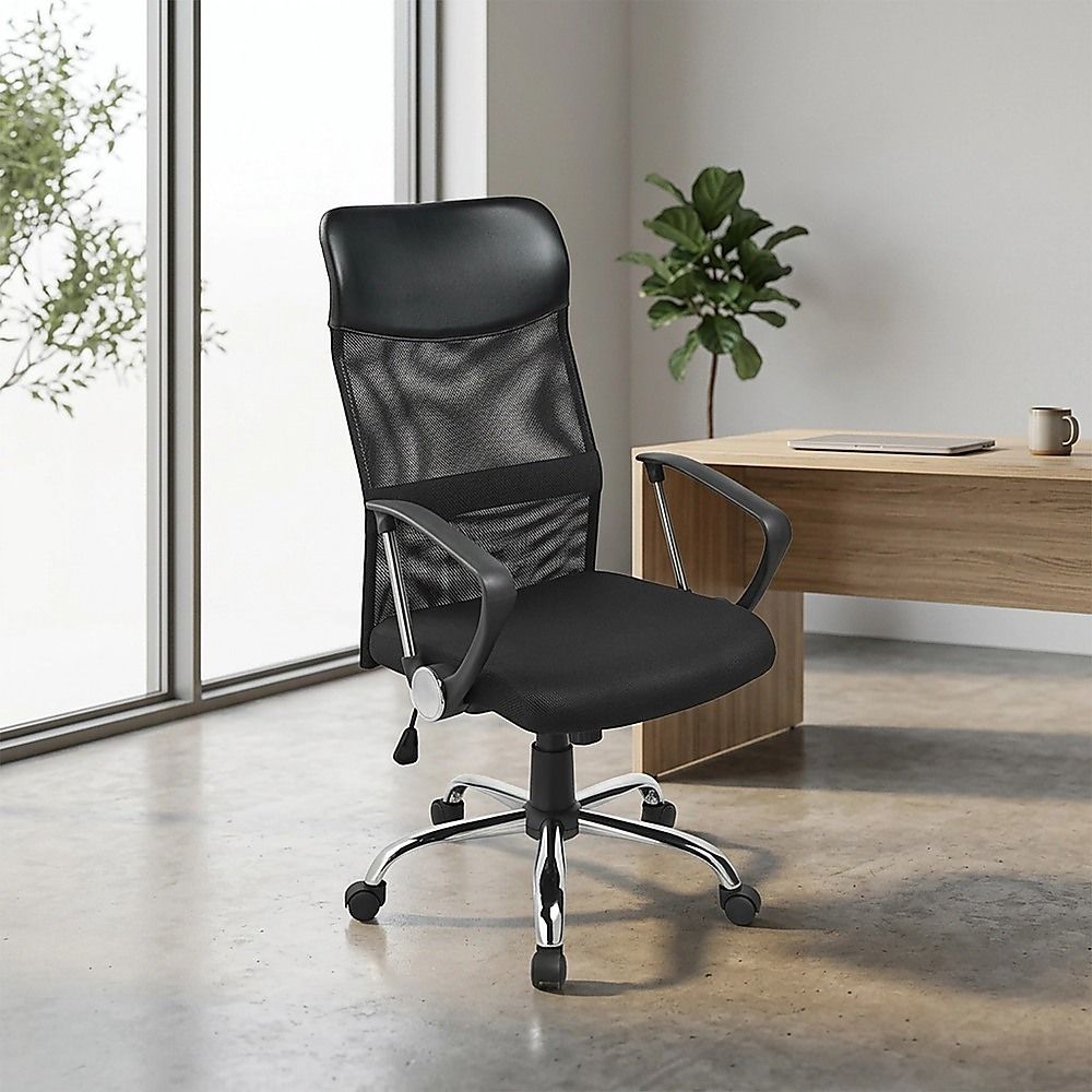 Ergonomic Mesh PU Leather Office Chair