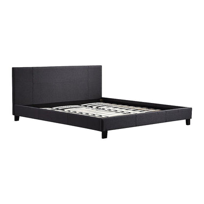 King Linen Fabric Bed Frame Grey