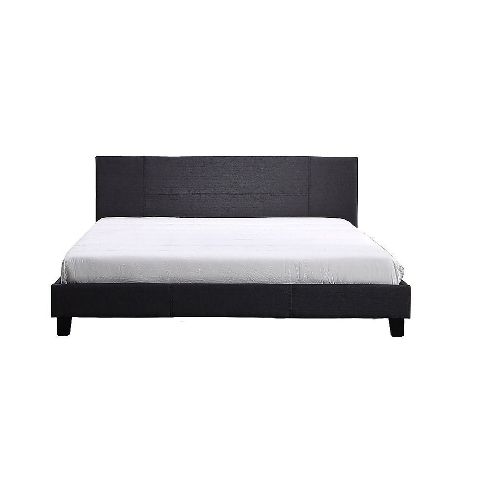 King Linen Fabric Bed Frame Grey
