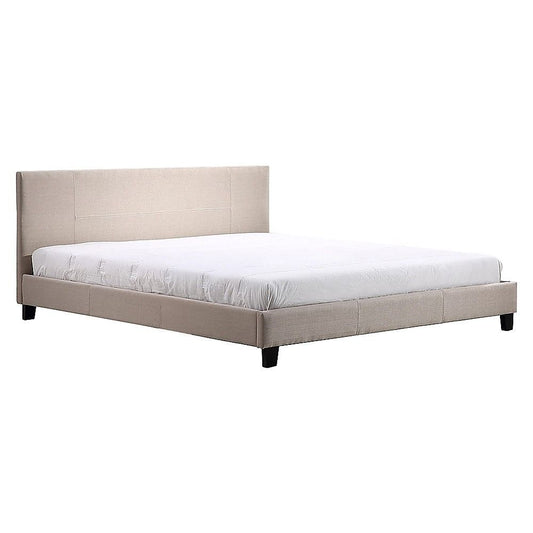 King Linen Fabric Bed Frame Beige