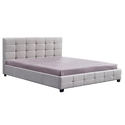 Linen Fabric King Deluxe Bed Frame Beige