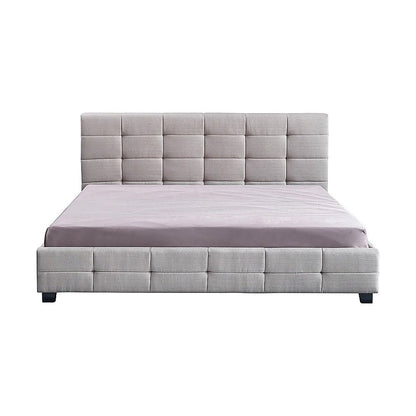 Linen Fabric King Deluxe Bed Frame Beige