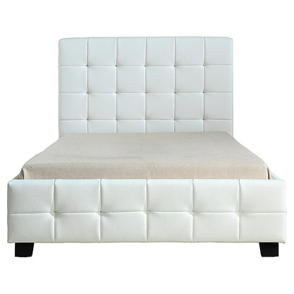 King Single PU Leather Deluxe Bed Frame White