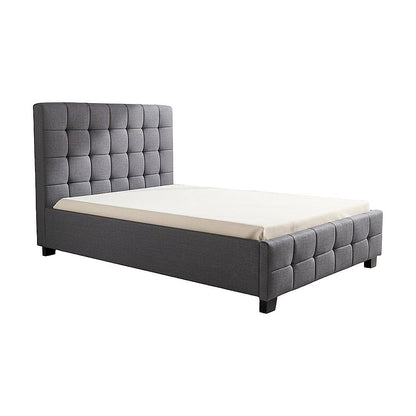 King Single Linen Fabric Deluxe Bed Frame Grey