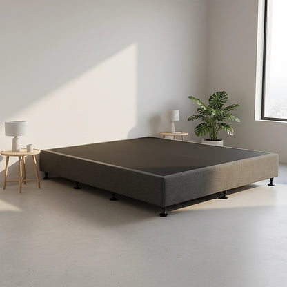 Palermo King Ensemble Bed Base Platinum Graphite Linen Fabric