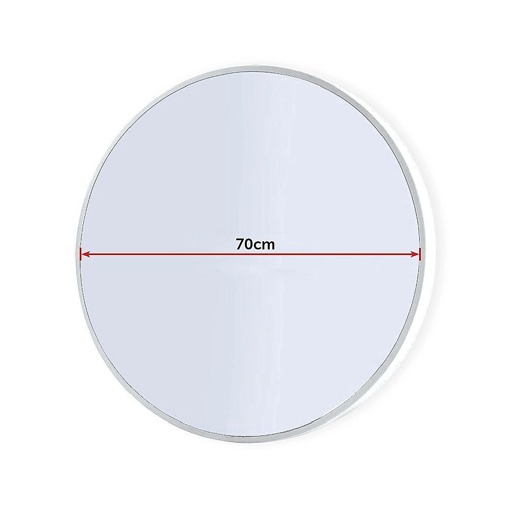 70cm Round Wall Mirror Bathroom Makeup Mirror by Della Francesca