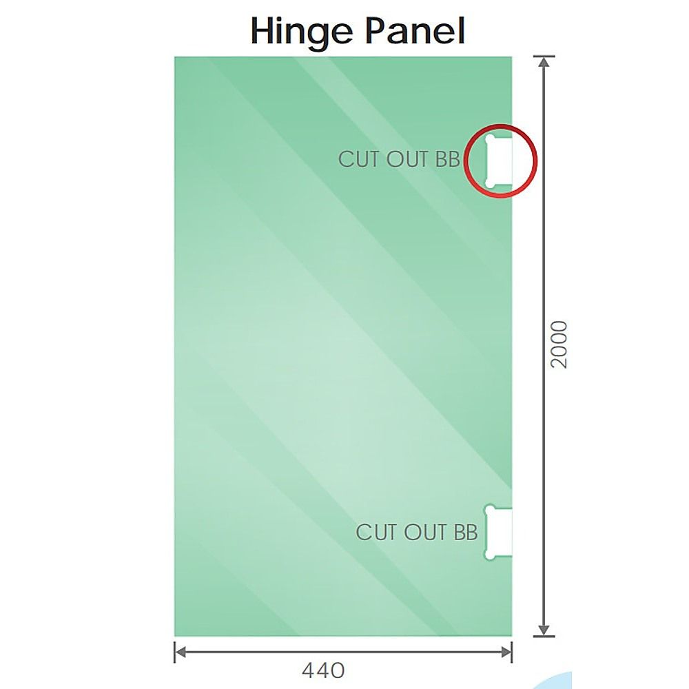 110x120cm Double Door Corner Shower Screen – Gold U-Brackets, Brass Hinges & Square Knob Handle