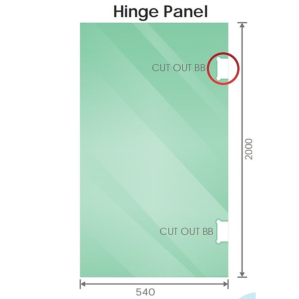 110x120cm Double Door Corner Shower Screen – Gold U-Brackets, Brass Hinges & Square Knob Handle
