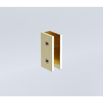 110x120cm Double Door Corner Shower Screen – Gold U-Brackets, Brass Hinges & Square Knob Handle