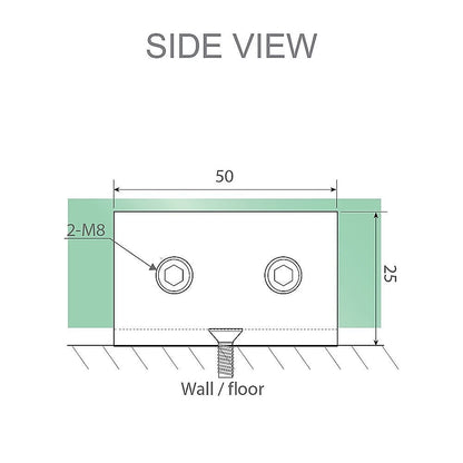 110x120cm Double Door Corner Shower Screen – Gold U-Brackets, Brass Hinges & Square Knob Handle