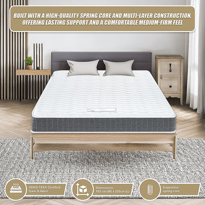 Queen Memory Foam Mattress – OEKO-TEX® Textile & CertiPUR-US® Certified Foam
