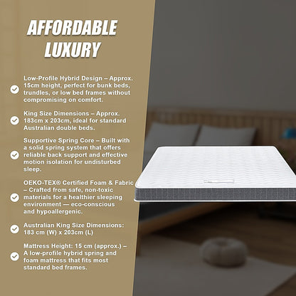 King Memory Foam Mattress – OEKO-TEX® Textile & CertiPUR-US® Certified Foam