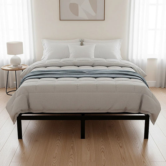 Queen Full Metal Bed Frame Base – Sturdy Steel Bed Base for Australian Mattress