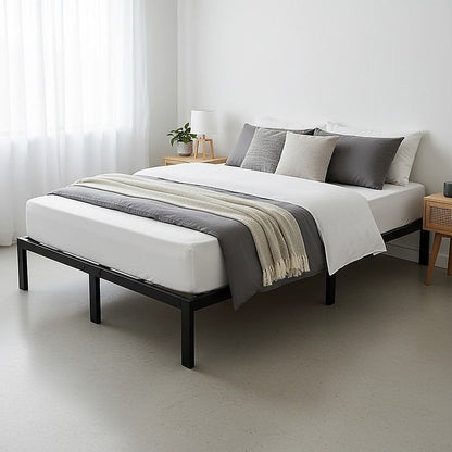 Queen Full Metal Bed Frame Base – Sturdy Steel Bed Base for Australian Mattress