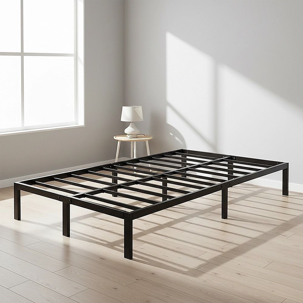 King Single Full Metal Bed Frame Base – Sturdy Steel Bed Base for Australian Mattress