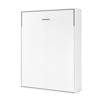 Double Wall Bed in White – Space Saving Murphy Bed Kit with Gold Door Handle