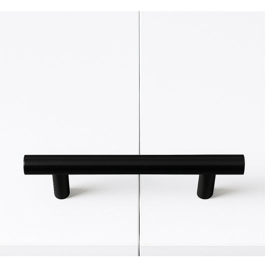 King-single Wall Bed in White – Space Saving Murphy Bed Kit with Black Door Handle