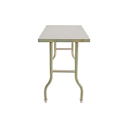 Stainless Steel Kitchen Bench Folding Commercial Prep Work Table 122x61cm