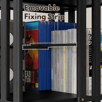 360 Rotating Bookshelf Bamboo Storage Display Rack Shelving in Black