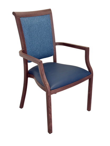 Harvey Dining Chair Stackable w Faux Leather Seat 95cm