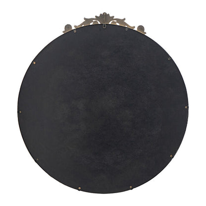 Baroque Black Round Mirror 81cm