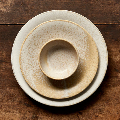 Dinner Plate 24cm White Fade Glaze
