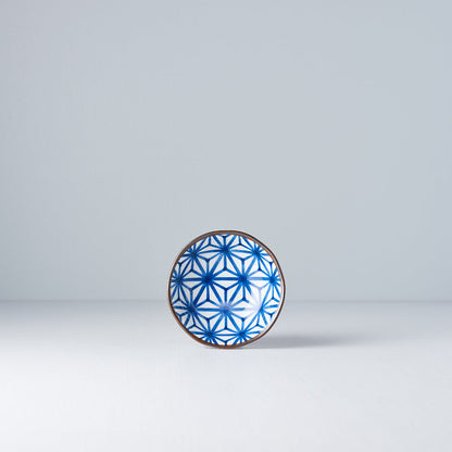 Sauce Dish 11cm Indigo Ikat Starburst Design