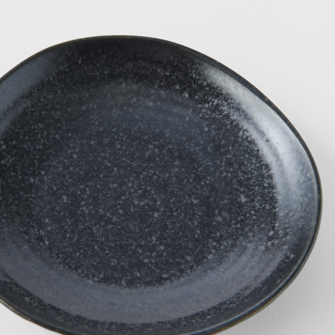Saucer Organic Shape 13.5cm Kanso Matte Black Glaze