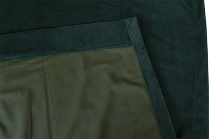 Large Thick Faux Mink Velvet Curtains 540x 230cm+30 Hooks Pinch Pleat, Green,New