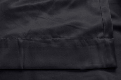 100% Blockout Curtains 2x300x270cm PINCH PLEAT Blackout High Level Fabric Blac