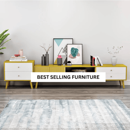 NNECN Modern TV Stand Side table & Coffee Table package for Living Room