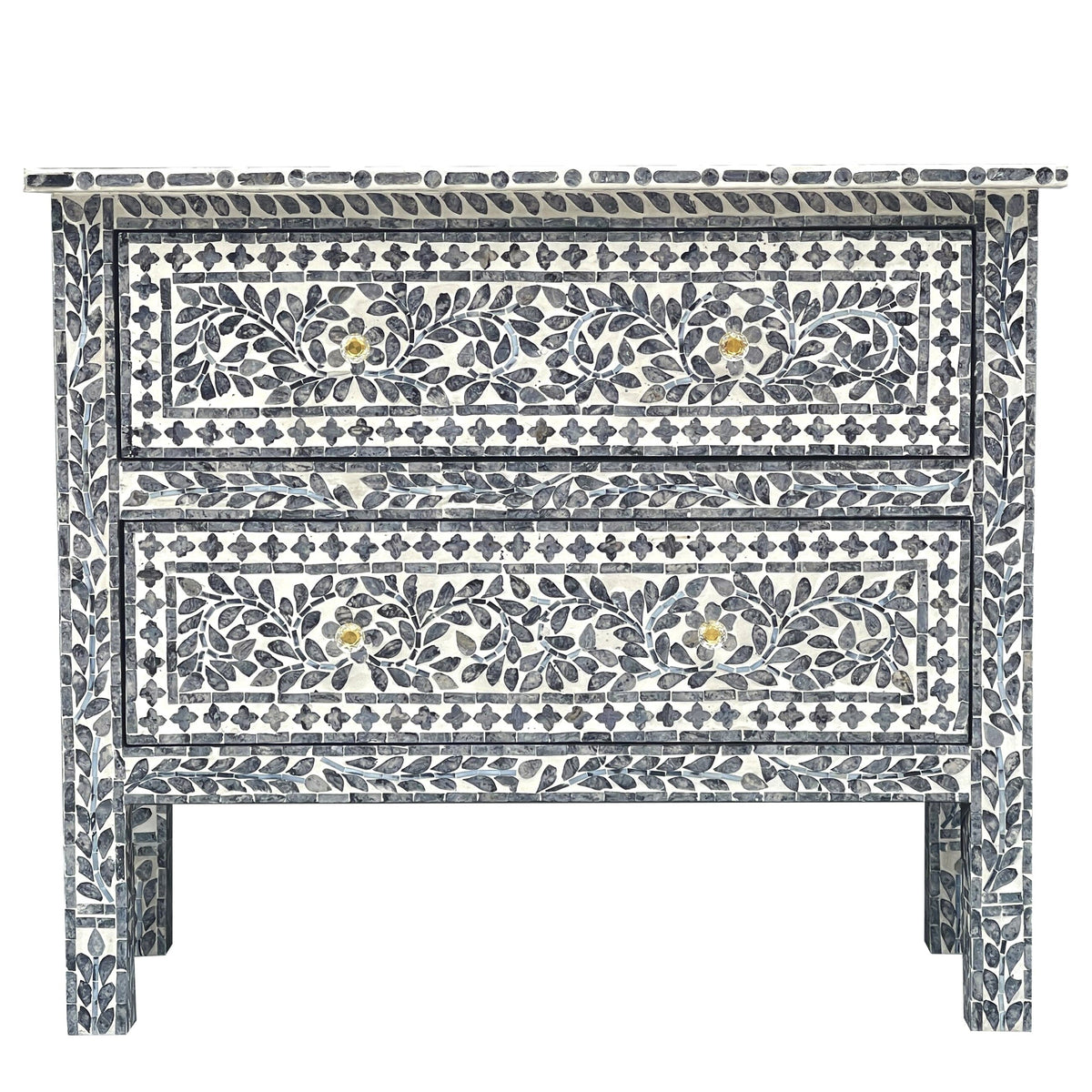MOTHER OF PEARL HAND MADE SWIRL CHEST DRAWS