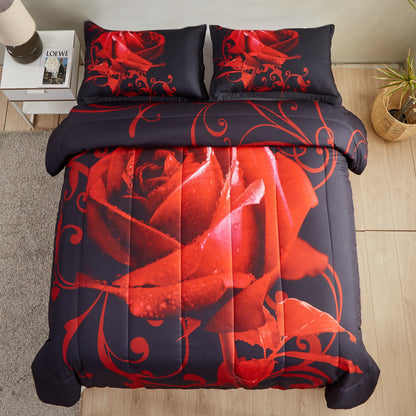 Black Rose Luxury 3 Piece Comforter Set
