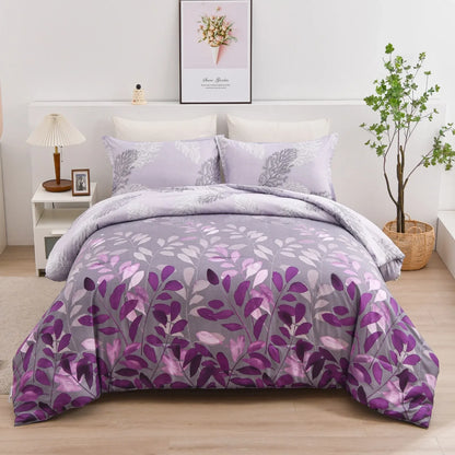 Violet Gardenia Luxe Floral 3 Piece Comforter Set