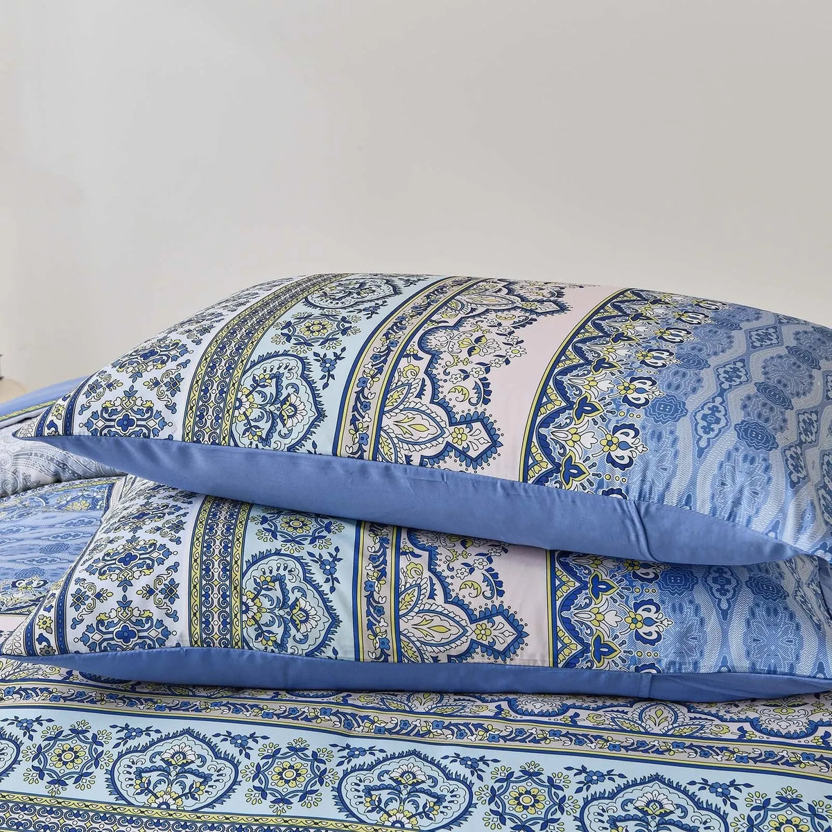 Blue Nordic Stripe Haven Comforter Quilted Doona Set