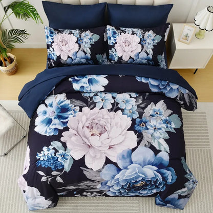 Midnight Bloom Royale 3 Piece Comforter Set