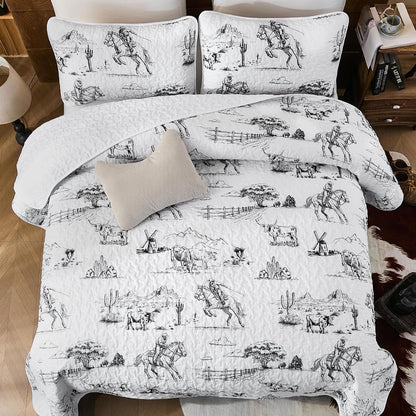 Black Quilted Vista Bedspread Coverlet 3 Piece Set
