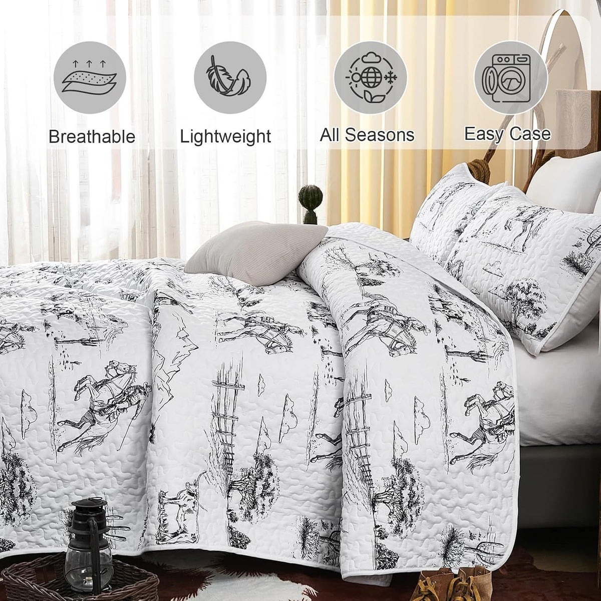 Black Quilted Vista Bedspread Coverlet 3 Piece Set