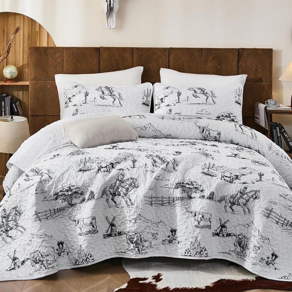 Black Quilted Vista Bedspread Coverlet 3 Piece Set
