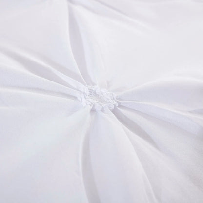 White Pintuck Cloud Comforter Quilted Doona Set