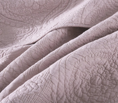 100% Cotton Embossed Lavender Bloom Haven Coverlet Bedspread Set