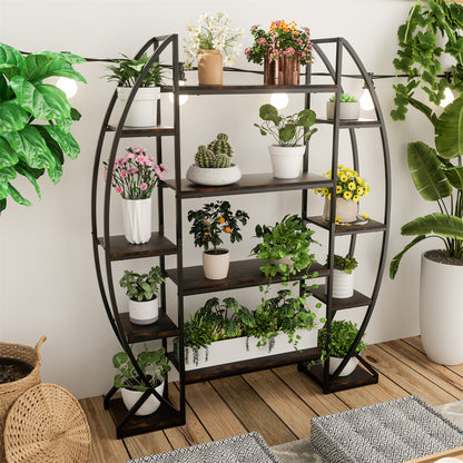 8 Tier Jumbo Plant Stand Vase Shape Flower Bonsai Pot Display Rack Indoor Outdoor